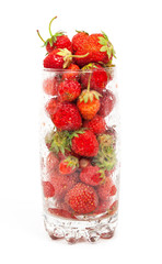 Poster - Fresh strawberry fruit in a glass dish