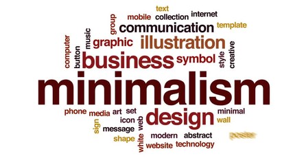 Wall Mural - minimalism animated word cloud, text design animation.