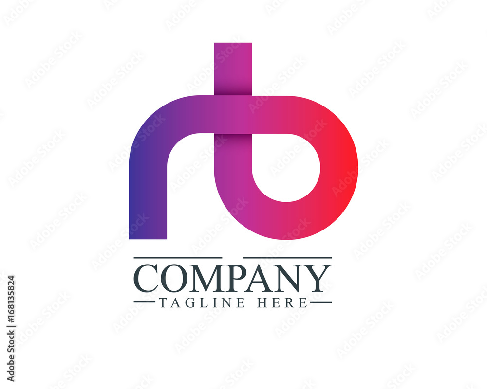 Initial Letter RB Linked Design Logo Stock Vector | Adobe Stock
