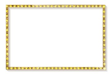 Wall Mural - gold frame cinema on a white background.