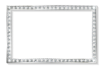 Wall Mural - silver frame cinema on a white background.