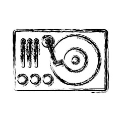 Wall Mural - dj turntable icon