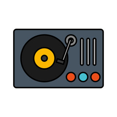 Canvas Print - dj turntable icon