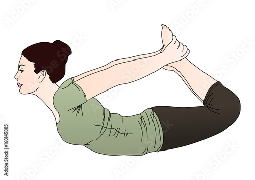 Bow Pose Dhanurasana Buy this stock vector and explore similar