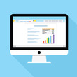 © 200degrees - desktop document icon. text editor on computer screen vector illustration.