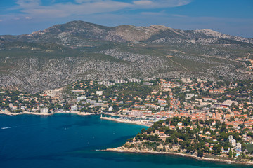 Sticker - Top view of the Cassis coastline