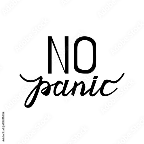 Text No Panic Vintage Concept Background Art Template Retro