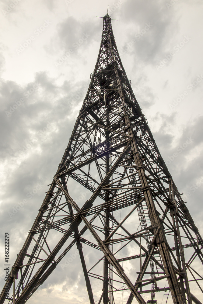 Obraz na płótnie Gliwice, Poland, August 6, 2017: Gliwice Radio Tower (the highest wooden building on the world - 111m) w salonie