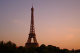 Fototapeta Boho - Le moment de coucher du soleil à Paris, France