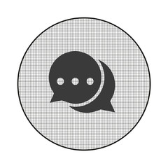 Poster - Gitter-Icon Sprechblasen Chat