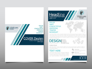 Blue flyer cover business brochure vector design, Leaflet advertising abstract background, Modern poster magazine layout template, Annual report for presentation.