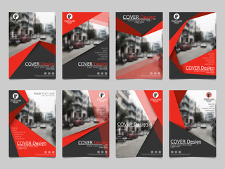 Wall Mural - red flyer cover business brochure vector design, leaflet advertising abstract background, modern pos
