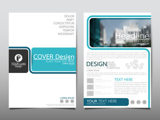 Wall Mural - blue flyer cover business brochure vector design, leaflet advertising abstract background, modern po