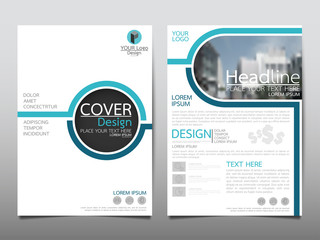 blue flyer cover business brochure vector design, leaflet advertising abstract background, modern po