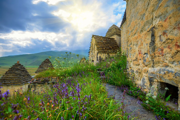 Wall Mural - Ancient Alanian necropolis in North Ossetia