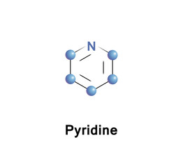 Canvas Print - Pyridine heterocyclic organic