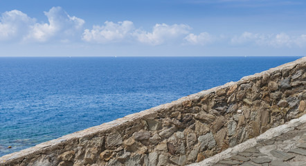 Castle wall fortification background