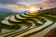 Rice terrace rice field of Thailand, Pa-pong-peang rice terrace north Thailand,Thailand landscape,Thailand