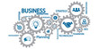 © Mihai - Marketing mechanism concept. Abstract background with connected gears and icons for strategy, service, analytics, research, seo,digital marketing, communicate concepts. Vector infographic illustration