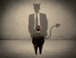 © ra2 studio - Salesman facing his own devil shadow