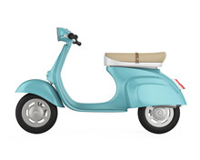 Vintage Retro Scooter Isolated