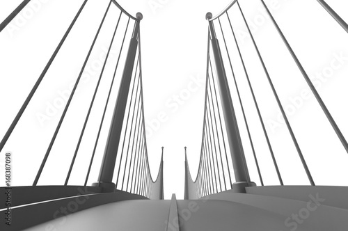  Fototapeta biały most   bialy-most-z-linami