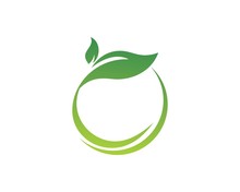  Round Green Leaf Logo