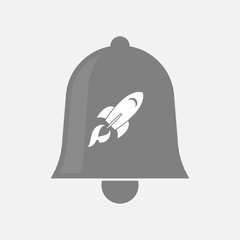 Poster - Isolated bell with a rocket