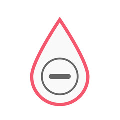 Poster - Isolated blood drop with a subtraction sign