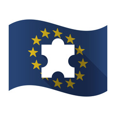 Poster - Isolated EU flaw with a puzzle piece