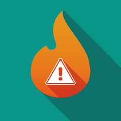 Sticker - Long shadow flame with a warning signal