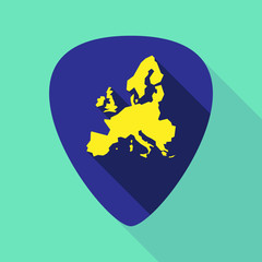 Sticker - Long shadow plectrum with  a map of Europe