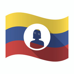 Wall Mural - Isolated Venezuela flag with a female avatar