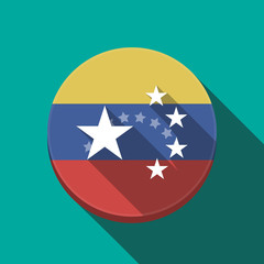 Poster - Long shadow Venezuela button with  the five stars china flag symbol