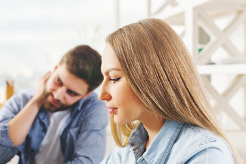 Canvas Print - Man and woman portrait