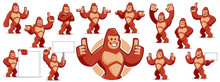Gorilla Mascot Character Set