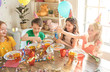 © Friends Stock - Little children celebrating birthday together at home