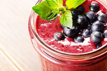 Wall Mural - Blueberry healthy smoothie