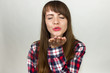 © mykolasamoilenk - Young woman sending us a blowing kiss