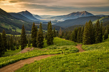 Washington Gulch Road Above Crested Butte At Sunrise