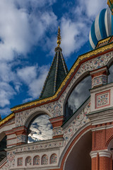 Cloud reflections on the St. Basil cathedral in the red square in Moscow - 1