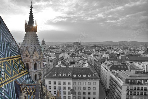Zdjęcie XXL Zobacz na starym mieście w Wiedniu od Stephansdom
