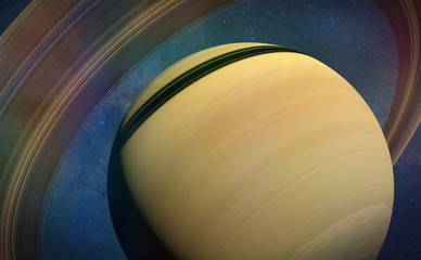 Wall Mural - planet Saturn close up