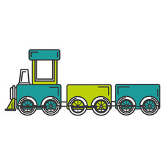 Sticker - train toy isolated icon vector illustration design