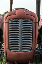 Red Old Tractor Front Part