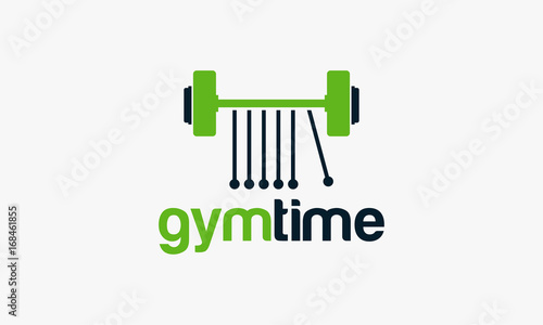 Gym Time Logo Template Fitness Logo Template Designs Vector