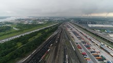 Aerial View Of Rail Yard Philadelphia PA