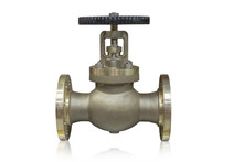 Cast Brass Globe Valve Used In Oil And Gas Industry Isolated On White Background.