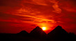 Sunset on pyramids