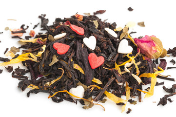 Sticker - Black dry tea with fruits and petals